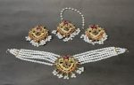 Premium Pearl Choker Set with Earrings & Maang Tikka